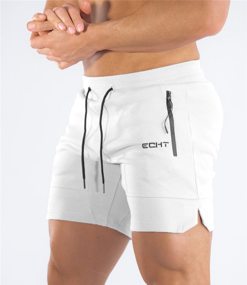 Shorts de Ginástica Masculino com Bolso e Zíper