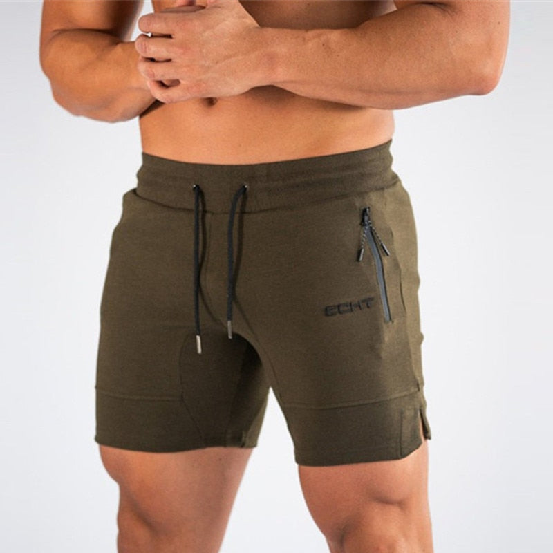 Shorts de Ginástica Masculino com Bolso e Zíper