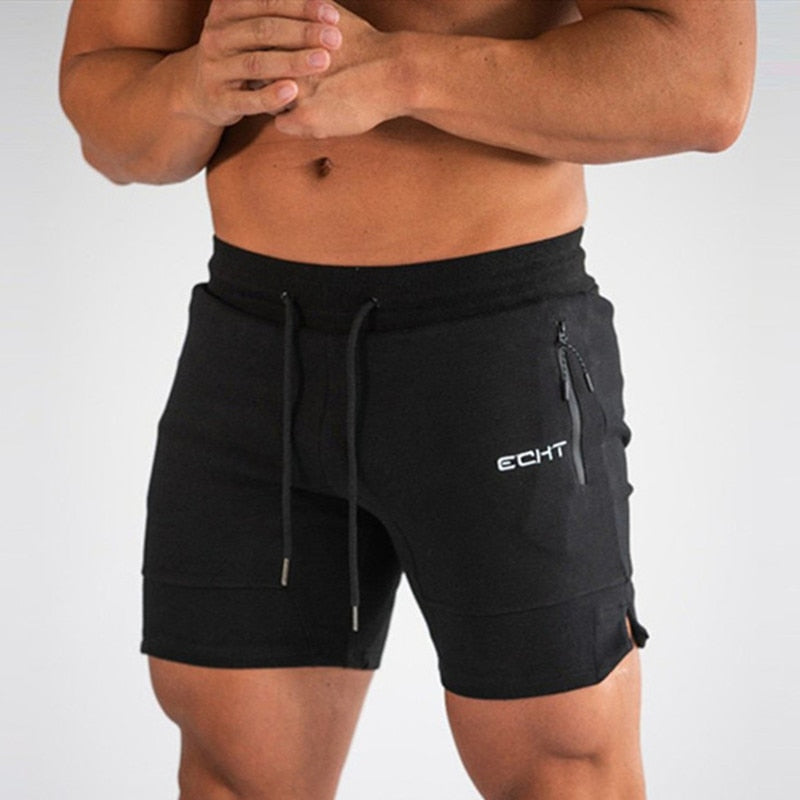 Shorts de Ginástica Masculino com Bolso e Zíper